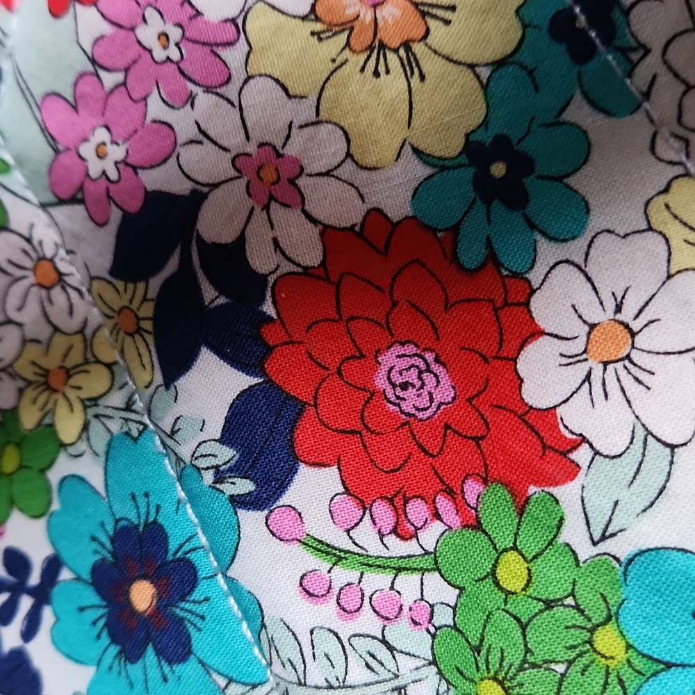Vera Badley Small Floral Sling Bag with Multiple Bright Colors - Picture 11 of 14